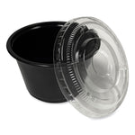 Souffle/Portion Cups, 4 oz, Plastic, Black, 2,500/Carton