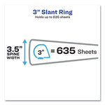 Heavy-Duty Non Stick View Binder With Durahinge And Slant Rings, 3 Rings, 3" Capacity, 11 X 8.5, Black, (5600)
