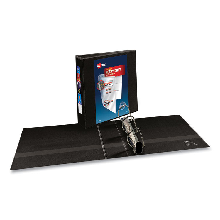 Heavy-Duty Non Stick View Binder With Durahinge And Slant Rings, 3 Rings, 3" Capacity, 11 X 8.5, Black, (5600)
