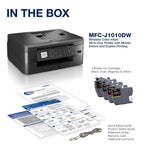 Brother MFC-J1010DW Wireless Color Inkjet Printer, All-In-One, Print, Scan, Copy, Fax (MFCJ1010DW)
