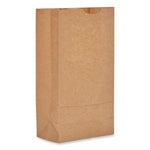 Grocery Paper Bags, 10# Size, Heavy-Duty, 50# Basis Weight, 7" x 4.38" x 13.75", Kraft, 500/Bundle