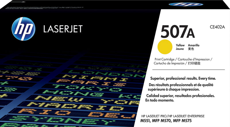 HP 507A Yellow Standard Yield Toner Cartridge, Prints Up to 6,000 Pages (CE402A)