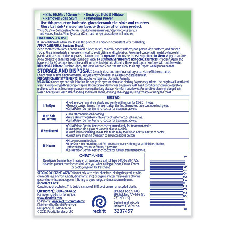 Multi-Purpose Cleaner With Bleach, 32 Oz Spray Bottle