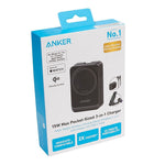 Anker MagGo Foldable 3 in 1 Wireless Charging Station, Black (B2557J11-1)