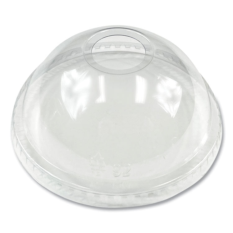 PET Cold Cup Dome Lids, Fits 9 oz to 10 oz Cold Cups, Plastic, Clear, 1,000/Carton