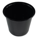 Souffle/Portion Cups, 5.5 oz, Plastic, Black, 2,500/Carton