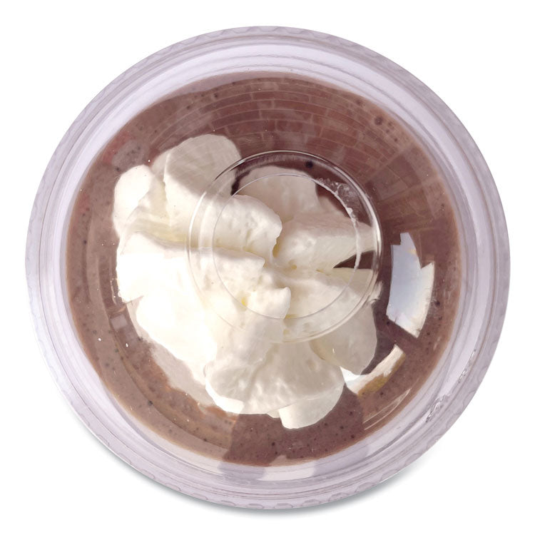 PET Cold Cup Dome Lids, Fits 9 oz Squat/12 oz Cold Cups, Plastic, Clear, 1,000/Carton