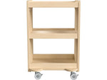 Flash Furniture Bright Beginnings Mobile 3-Tier Storage Cart, 25"H x 16"W x 16"D, Natural Birch Plywood (MK-KE24084-GG)
