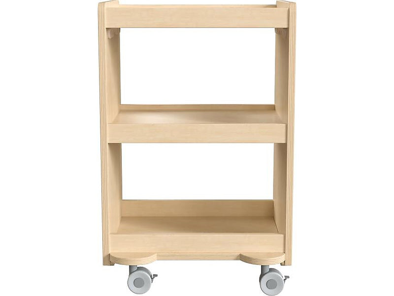 Flash Furniture Bright Beginnings Mobile 3-Tier Storage Cart, 25"H x 16"W x 16"D, Natural Birch Plywood (MK-KE24084-GG)