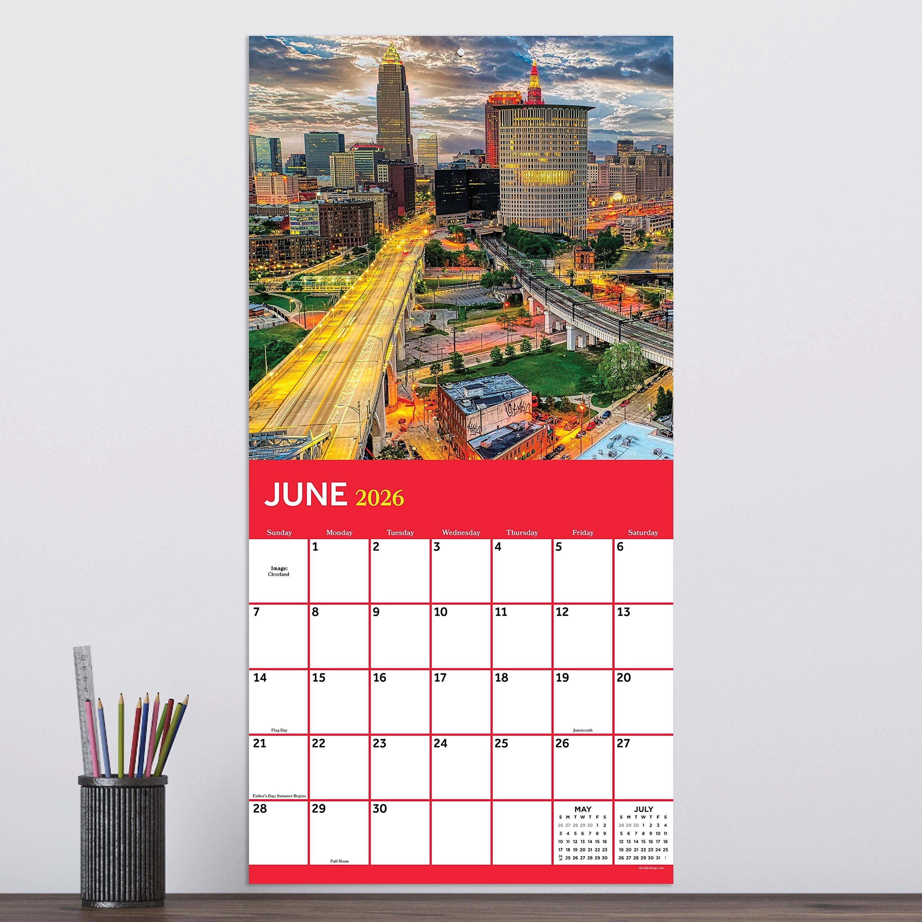 2026 TF Publishing Ohio 12" x 12" Monthly Wall Calendar, Multi (26-1040)