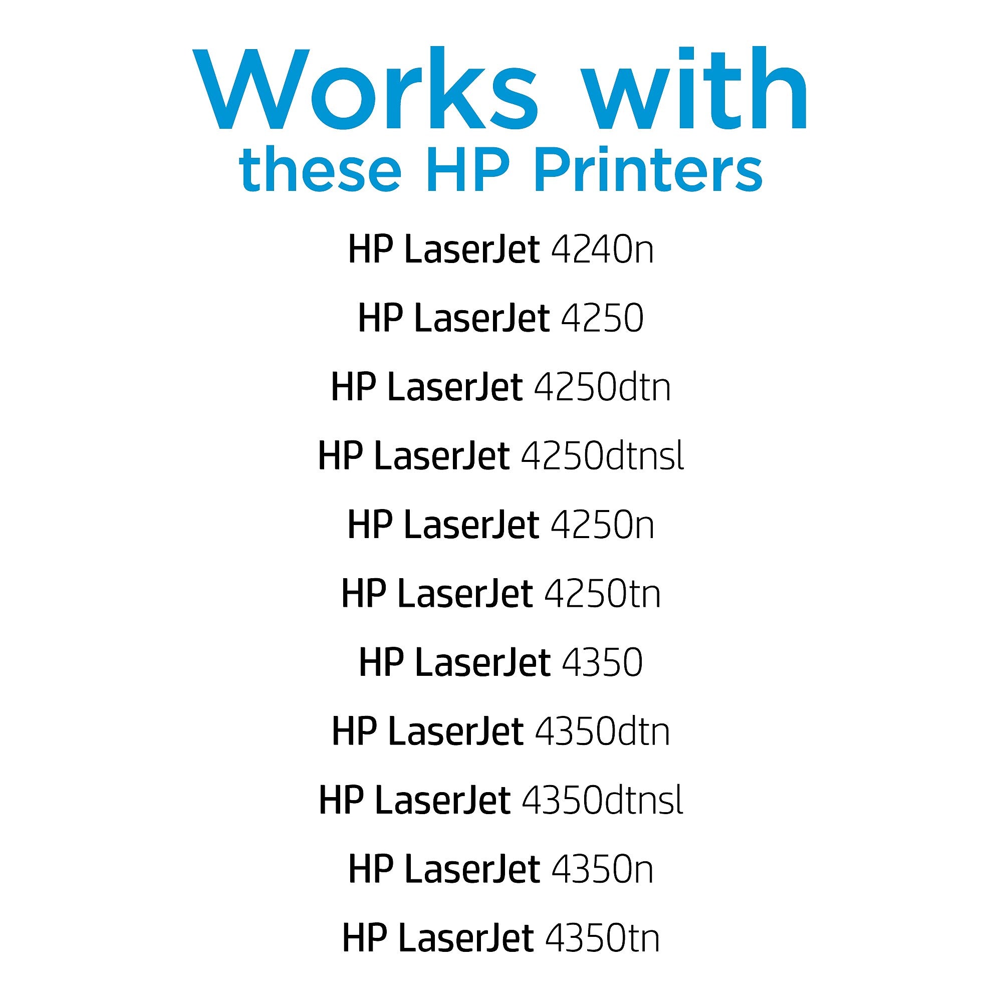 HP 42A Black Standard Yield Toner Cartridge, Prints Up to 10,000 Pages (Q5942A)