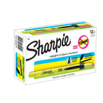 Sharpie Retractable Highlighter, Chisel Tip, Yellow, Dozen (28025)