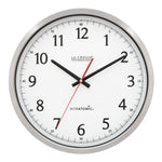 La Crosse Technology UltrAtomic Wall Clock, Stainless Steel, 14"Dia. (404-1235UA-PL )