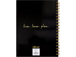 Carpe Diem 1-Subject Notebook, 7.5" x 9.75", Wide-Ruled, 80 Sheets, Black (9375-CD)