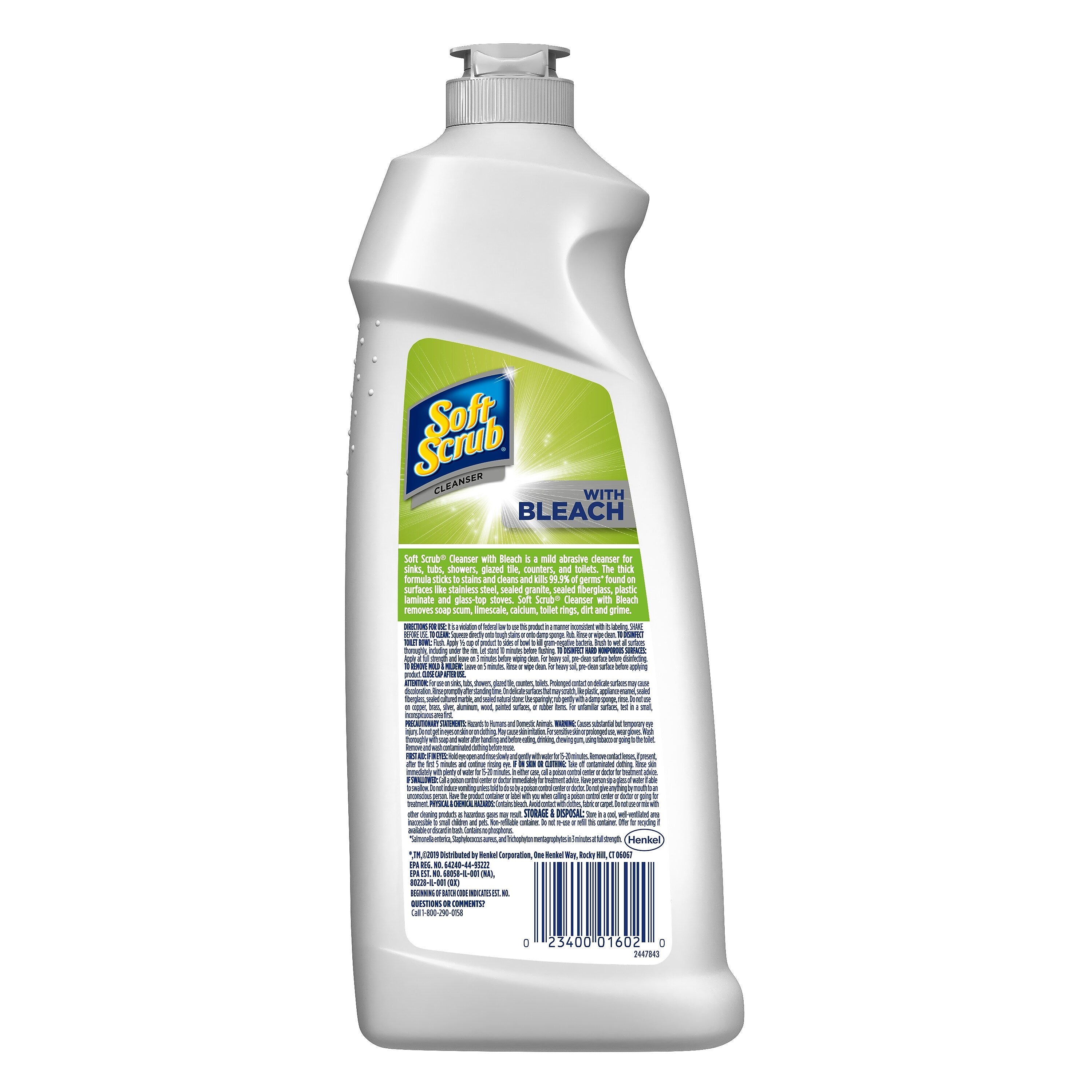 Soft Scrub Disinfectant Cleanser with Bleach, 24 oz., 8/Carton (DIA07222)