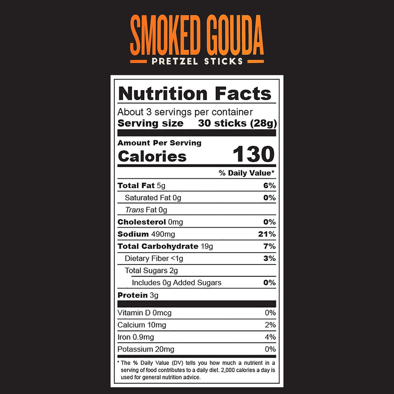 Pop Daddy Smoked Gouda Pretzel Sticks, 45 oz., 15/Pack (220-02548)