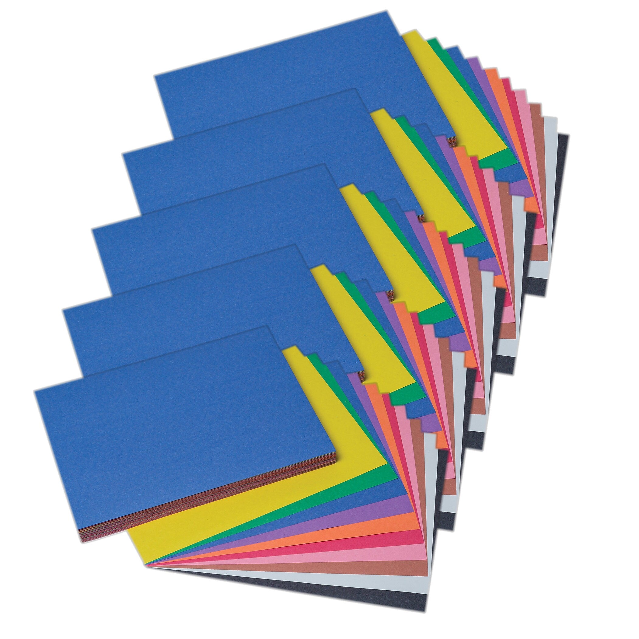 Prang 9" x 12" Construction Paper, Assorted Colors, 100 Sheets/Pack, 5 Packs/Bundle (PAC6504-5)