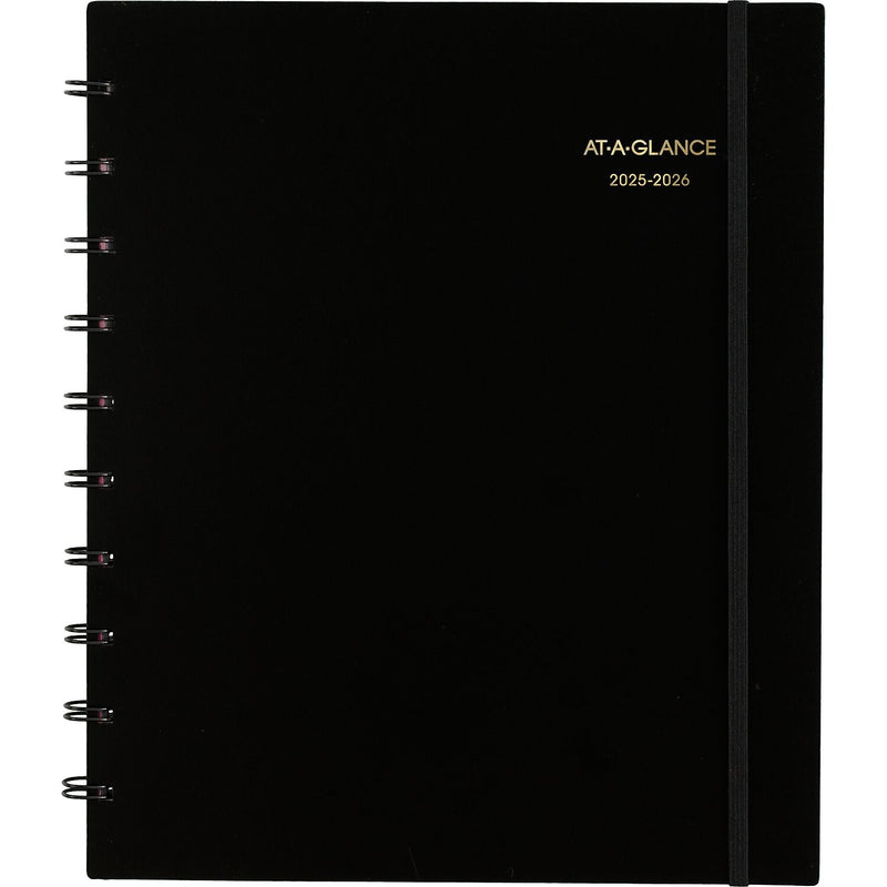 2025-2026 AT-A-GLANCE Move-A-Page 9" x 11" Academic Year Weekly & Monthly Planner, Plastic Cover, Black (70-957E-05-26)
