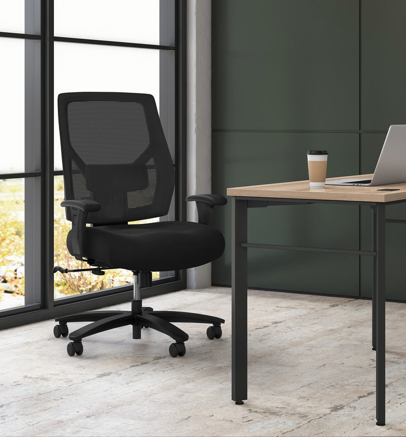 HON Crio Fabric Managers Big & Tall Chair, 450 lb. Capacity, Black (BSXVL585ES10T)