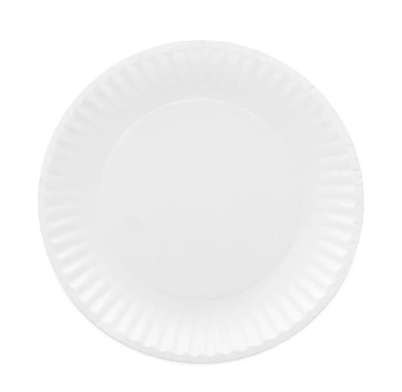 9" White Plates, PPR, CLYCTD, 500/Carton (AJMCP9AJ004125A)