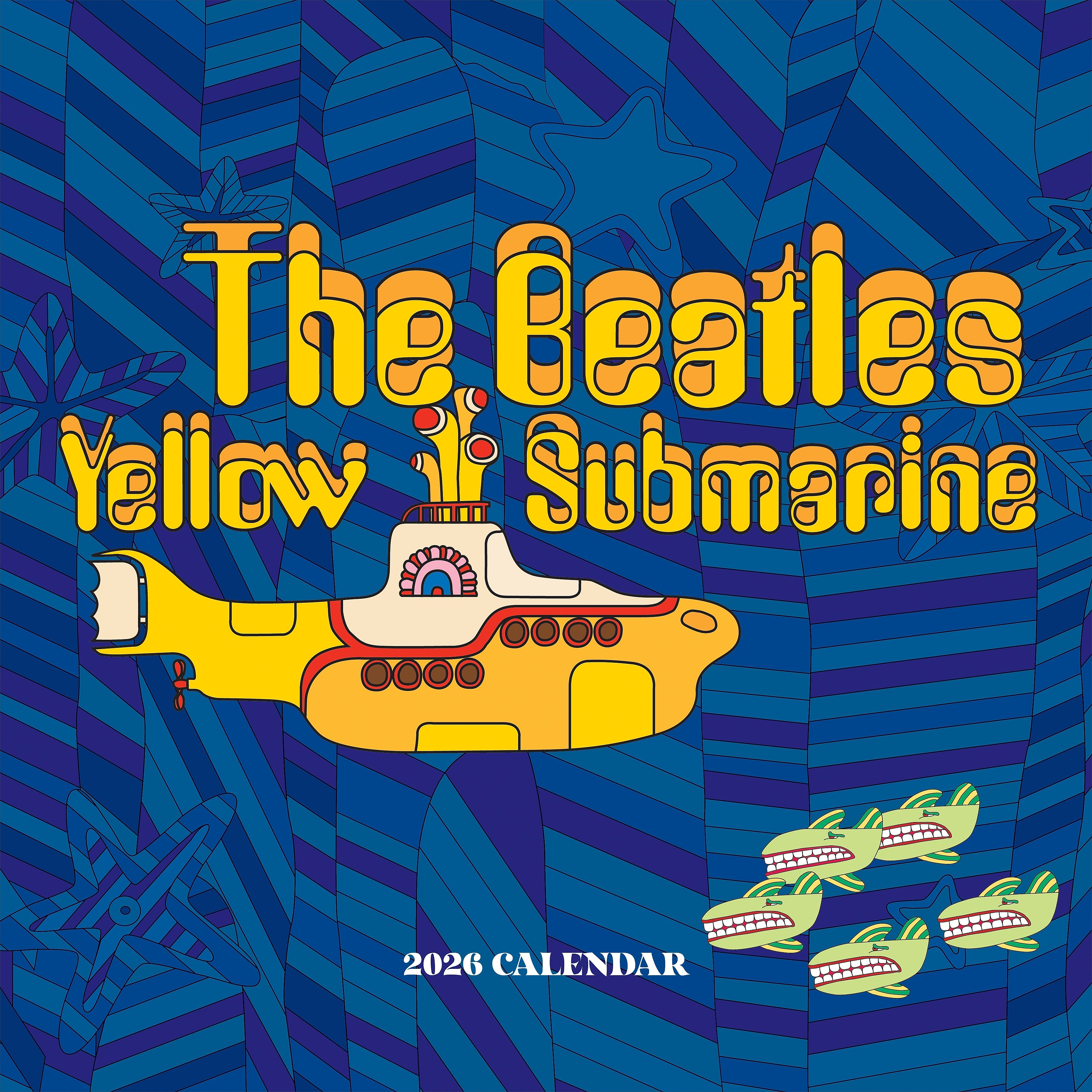 2026 TF Publishing Yellow Submarine 12" x 12" Monthly Wall Calendar (26-1113)