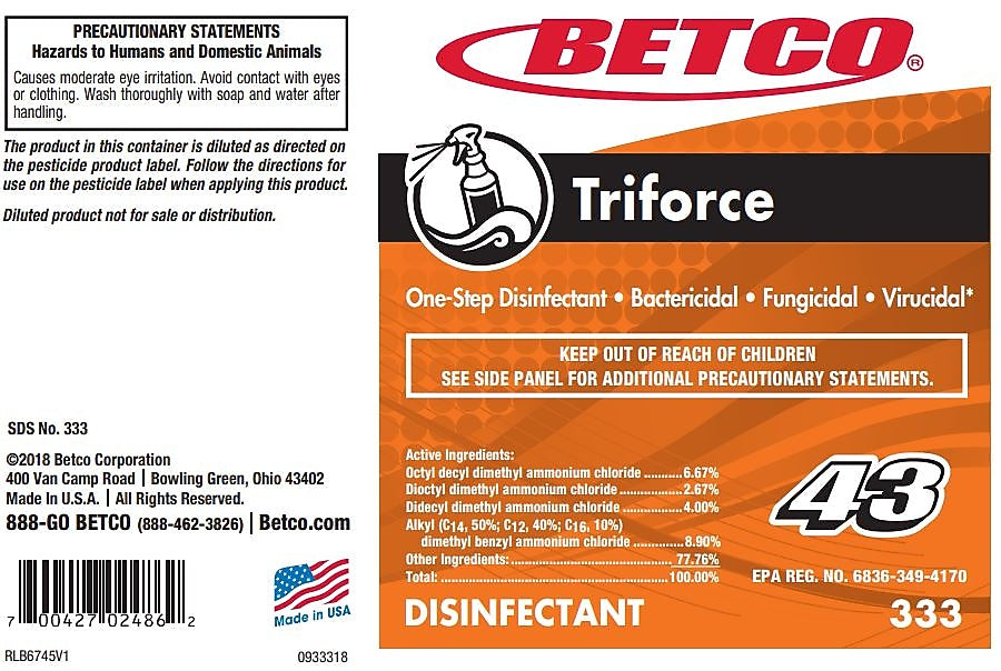Betco Triforce Secondary Label, 24/Pack (3339090)