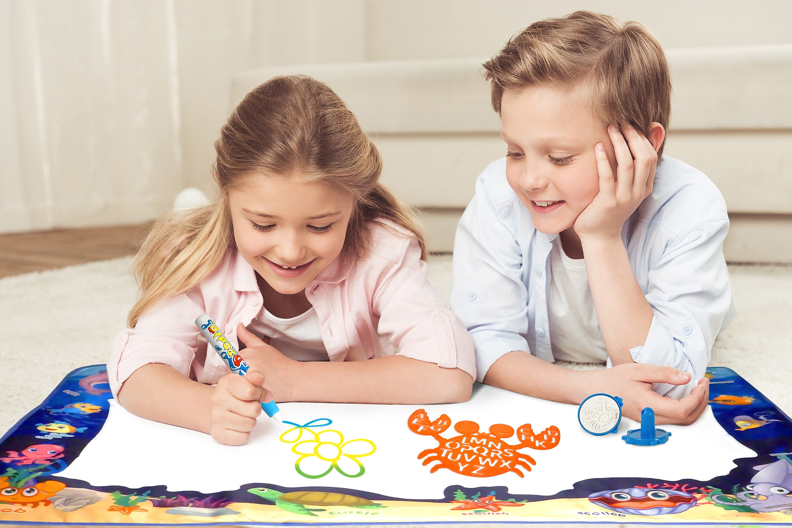 Tytan Toys Water-Based Doodling Activity Mat, Under-the-Sea Theme (ACTYT009)