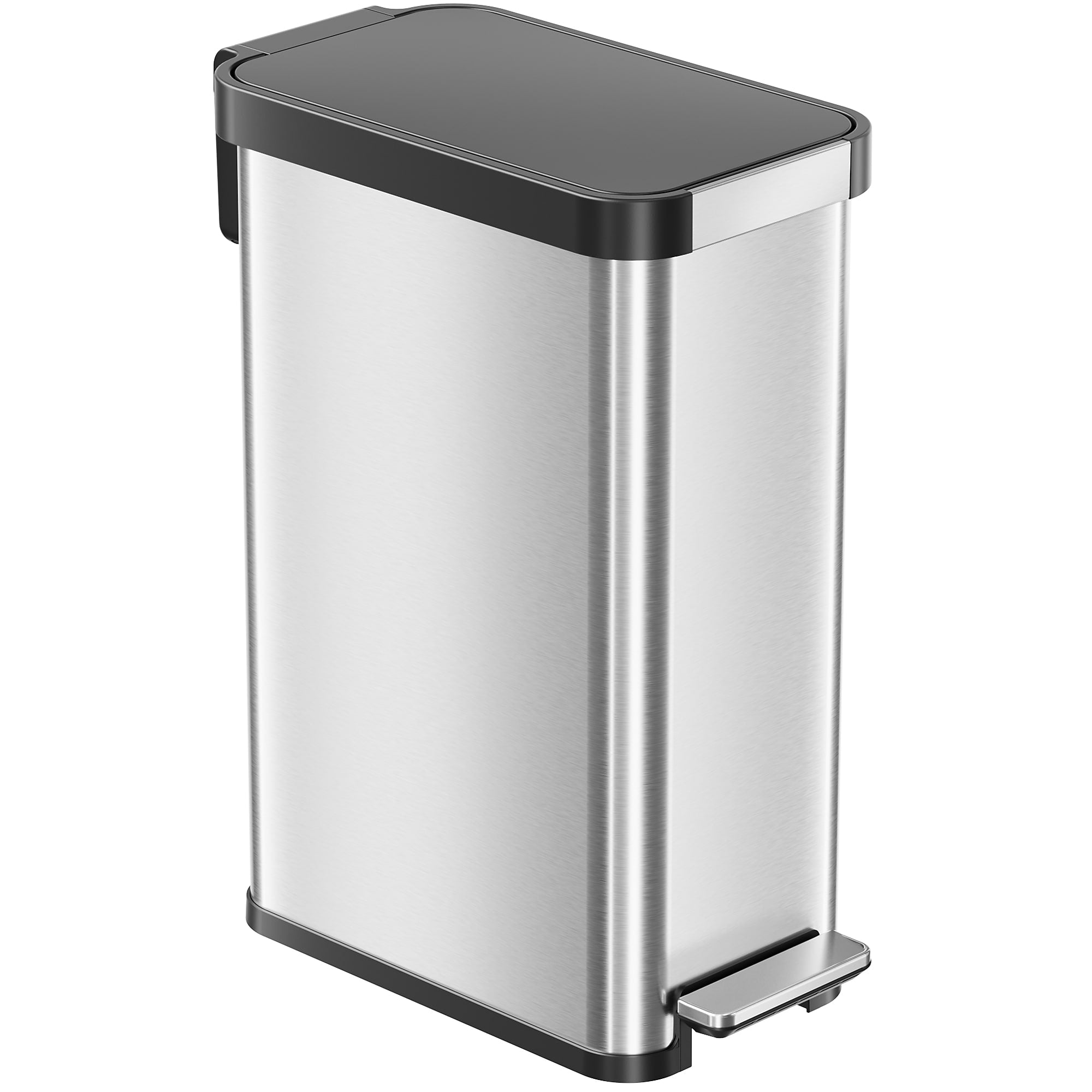 iTouchless SoftStep Stainless Steel Step Trash Can, 13.2 Gallon (PP13ESB)