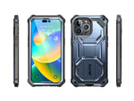 i-Blason Armorbox Metallic Blue Rugged Case for iPhone 14 Pro Max (iPhone2022Pro-6.7-Armorbox-SP-Tilt)