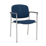 Lesro Chat Vinyl Guest Chair, Patriot Plus Blue Ridge/Silver (CX1171.SSV.CFL-01PPBR)