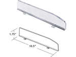Azar 3.5" x 12" Pegboard 6-Compartment Cosmetic Tray, Clear, 2/Pack (225820-DIVIDER-2PK)