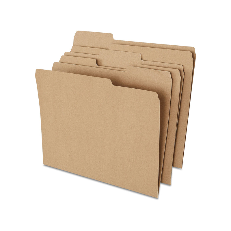 Staples File Folders, 1/3-Cut Tab, Letter Size, Kraft, 100/Box (ST509315-CC)