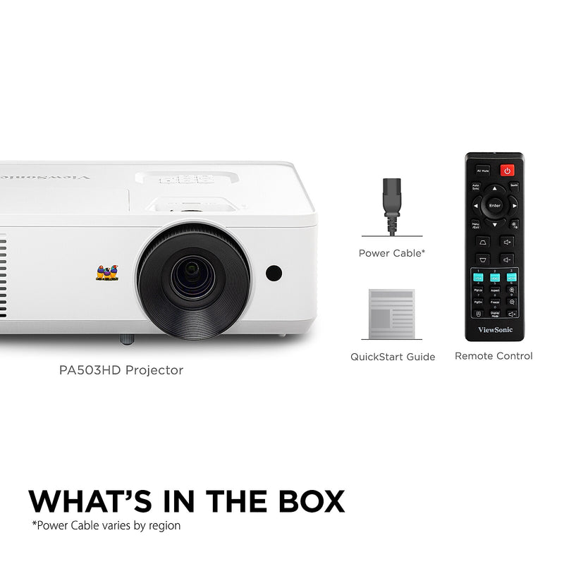 ViewSonic DLP Home and Business Projector, White (PA503HD)