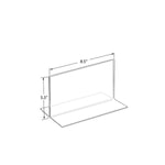 Azar Sign Holder, 8.5" x 5.5", Vertical, Table Top, Clear, Acrylic, 10/Pack (152734)