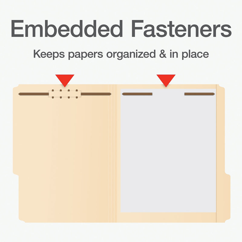 Pendaflex File Folder, 1-Tab, Assorted, Letter Size, Manila, 50/Box (1006993)