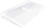 JAM Paper Premium Plastic Filing Envelope with Button & String Closure, 5 1/4" x 10", Clear, 3/Pack (921B1CLX3)