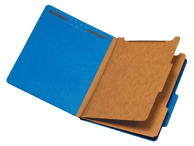 Pendaflex Pressboard Classification Folder, 2-Dividers, 2 1/2" Expansion, Letter Size, Dark Blue, 10/Box (24132P)