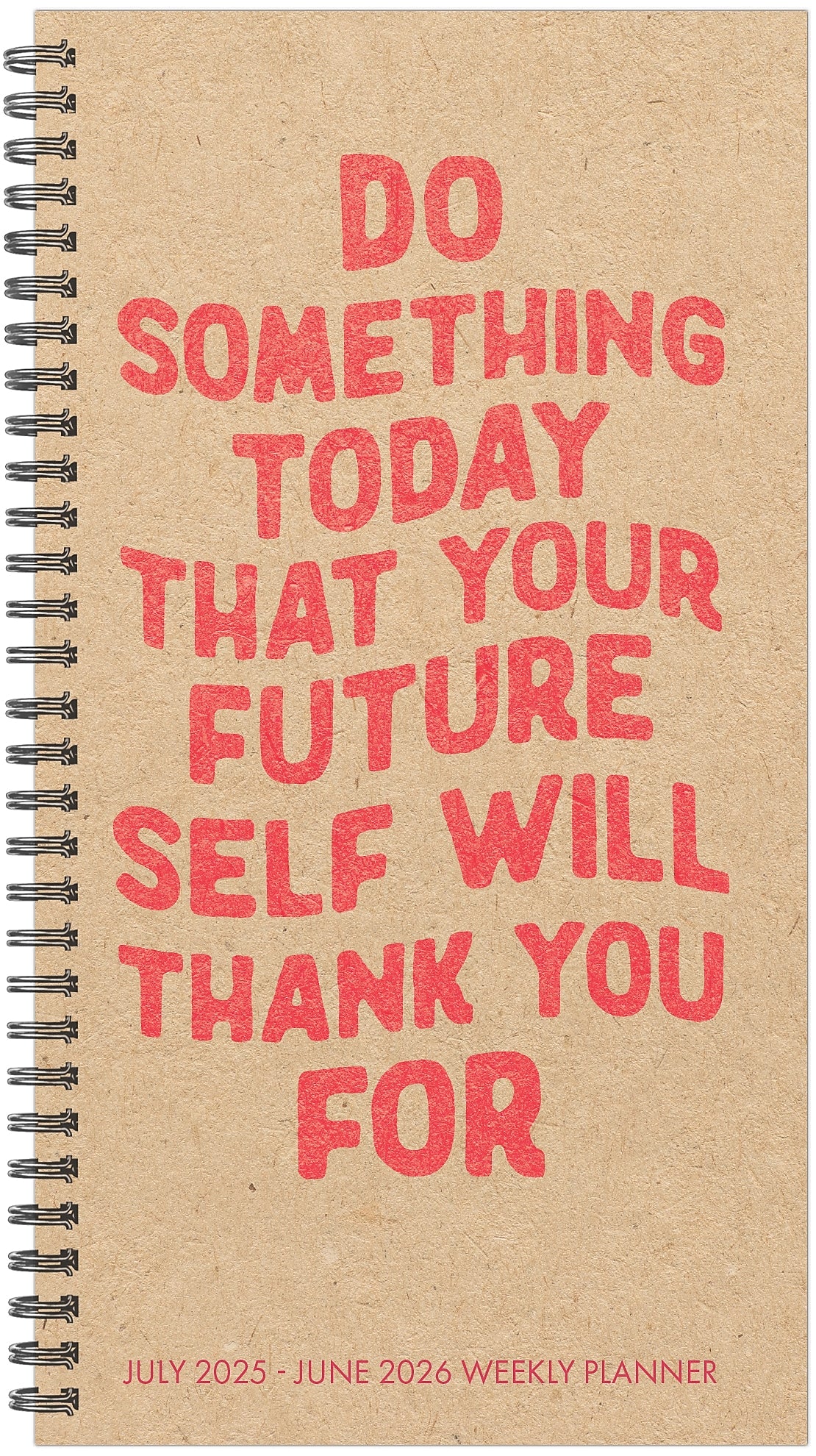 2025-2026 Willow Creek Future Self 3.5" x 6.5" Academic Year Weekly & Monthly Planner, Red/Brown (56875)