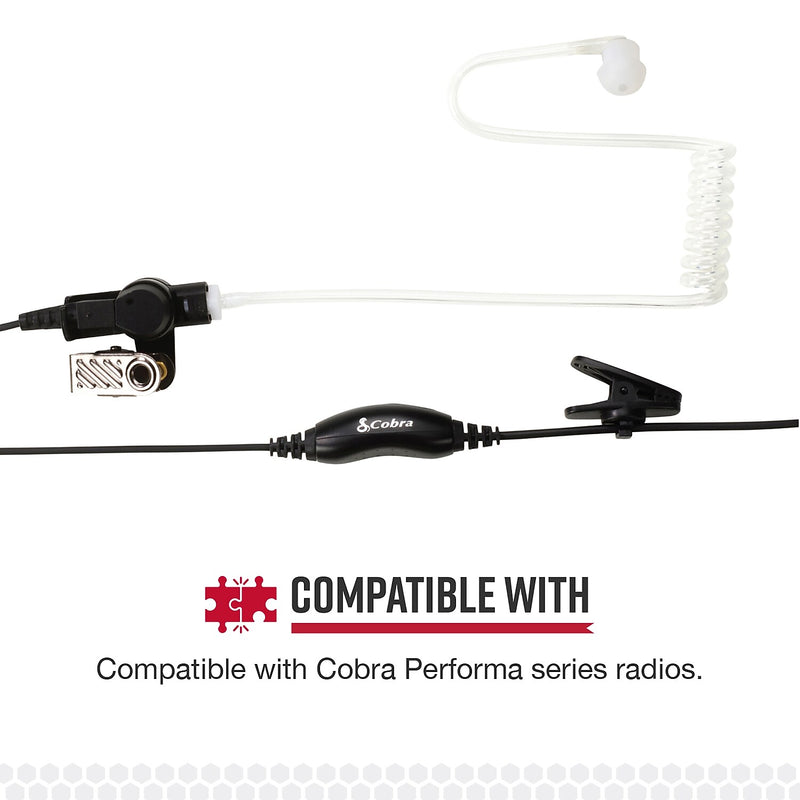Cobra Surveillance Earpiece for Cobra Performa 400/450 2-Way Handheld Business Radios, Black (0010097-1)