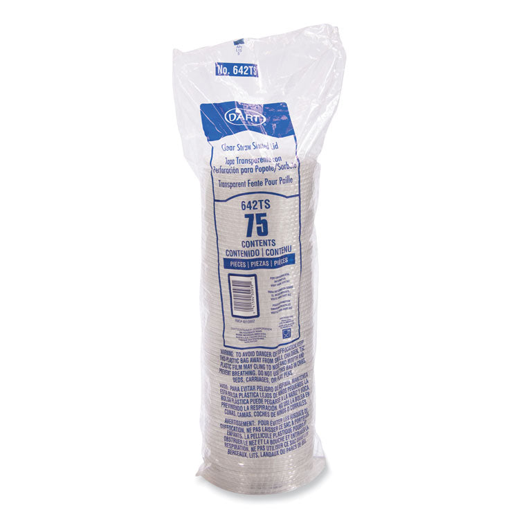 Plastic Cold Cup Lids, Fits 32 oz to 44 oz Cold Cups, Clear, 600/Carton