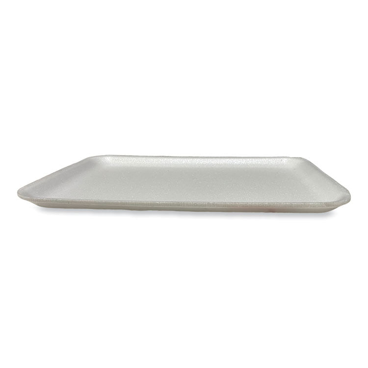 Meat Trays, 13.81 x 9.25 x 0.71, White, Foam, 100/Carton