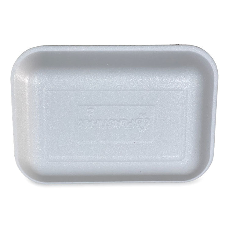 Meat Trays, #2, 8.5 x 6.03 x 1.11, White, Foam, 500/Carton