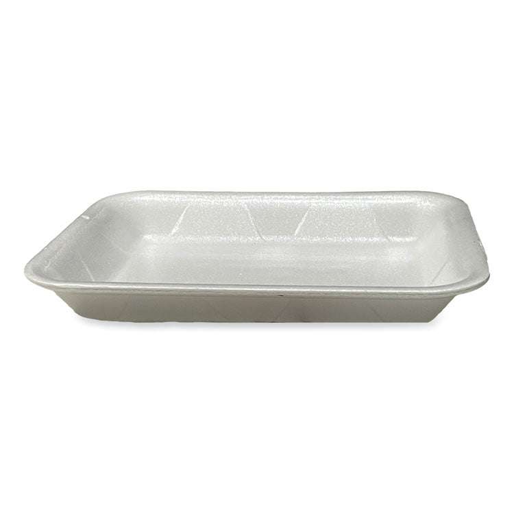 Meat Trays, #4P, 9.5 x 7.19 x 1.2, White, Foam, 500/Carton