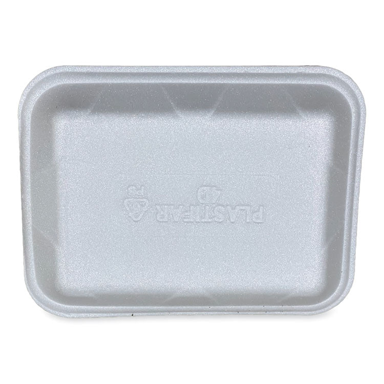 Meat Trays, #4D, 9.47 x 7.12 x 1.32, White, Foam, 500/Carton