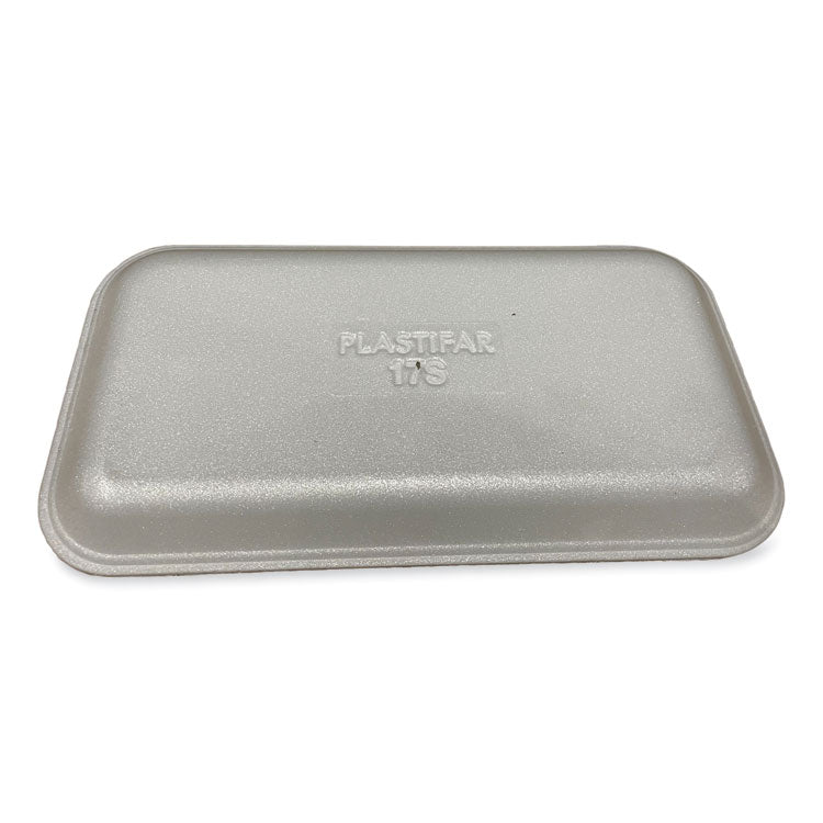 Meat Trays, #17S, 8.5 x 4.69 x 0.64, White, Foam, 500/Carton