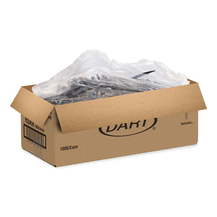 Reliance Mediumweight Cutlery, Knife, Plastic, Black, 1,000/Carton