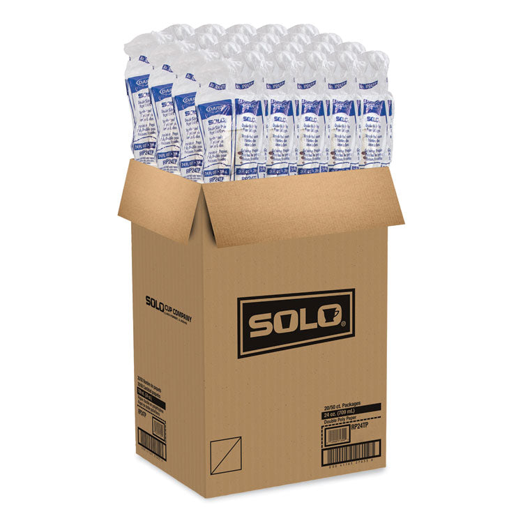 Double Sided Poly Paper Cold Cups, 24 oz, Symphony Design, 50/Sleeve, 20 Sleeves/Carton