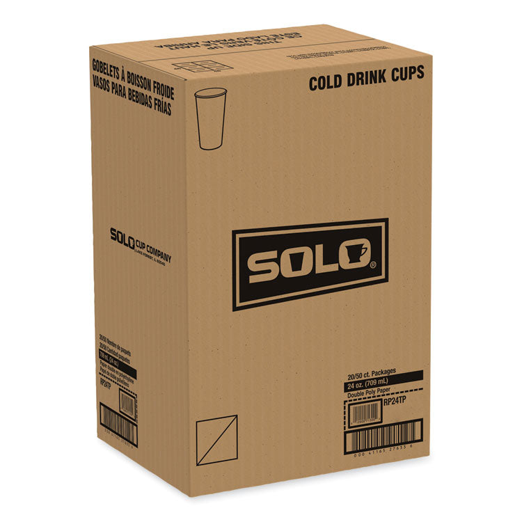 Double Sided Poly Paper Cold Cups, 24 oz, Symphony Design, 50/Sleeve, 20 Sleeves/Carton