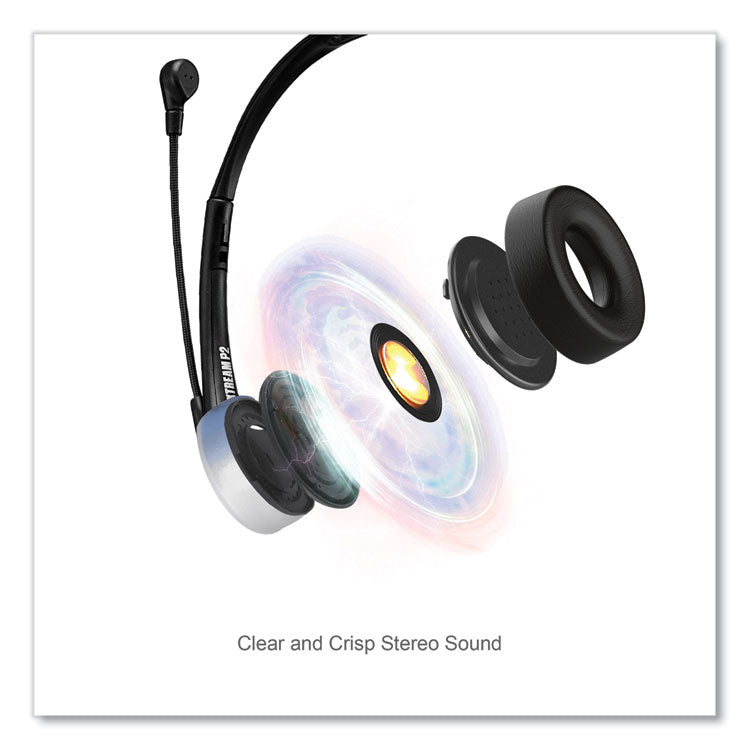 Xtream P2 Binaural Over The Head Headset with Microphone, Black