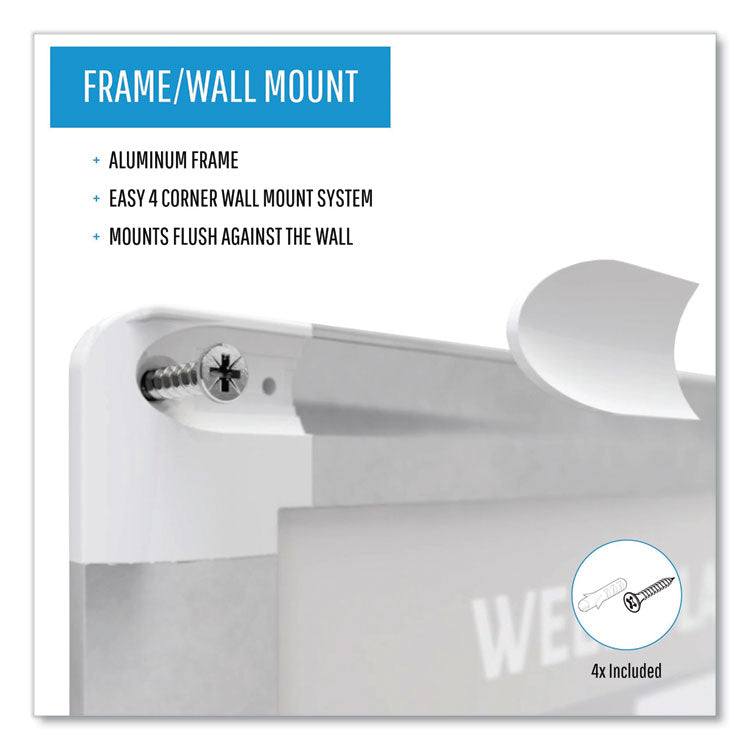 In-Out Magnetic Dry Erase Board, 18-Person Tracking, 36" x 24", White Surface, Satin Aluminum Frame